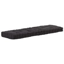   Poduszka na podłogę lub palety, bawełna, 120x40x7 cm, czarna