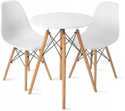 Komplet stół okrągły 60x60  + 2 krzesła 