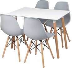 Komplet stół prostokątny 100x65 cm + 4 krzesła 