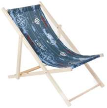 Leżak plażowy/ogrodowy drewniany MORSKI